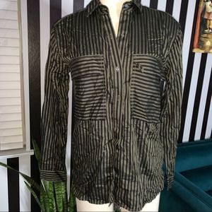 Striped collared shirt 